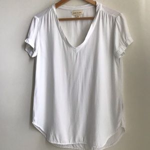 Anthropologie Cloth and Stone White Blouse Tee XS